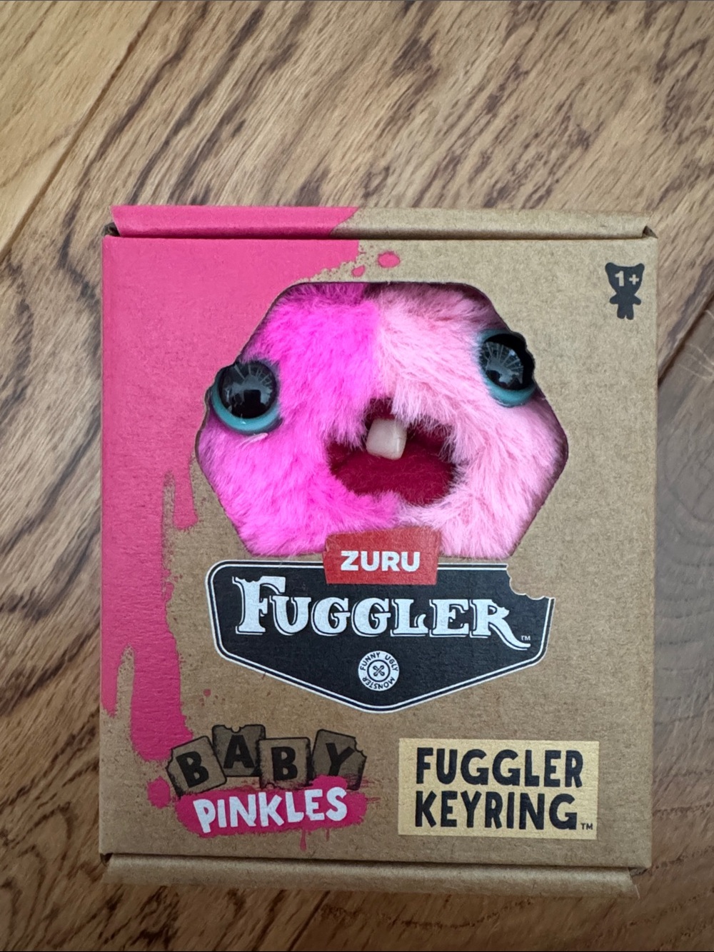 Complete set of Zuru Fuggler Baby Pinkles Keyring Pink Plush Monster (Set of 6) - Picture 6 of 10